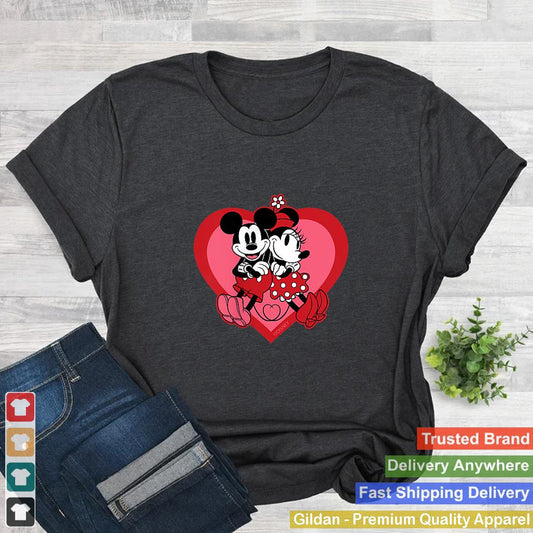 Disney Mickey & Minnie Mouse Couples Valentineu2019s Tail Heart