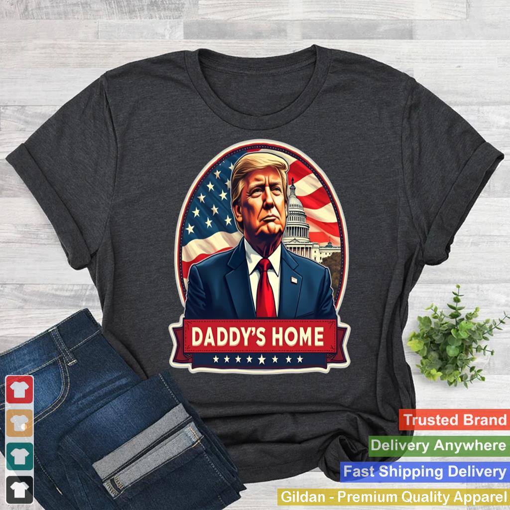 Trump Daddys Home White House USA American Flag Vintage_6