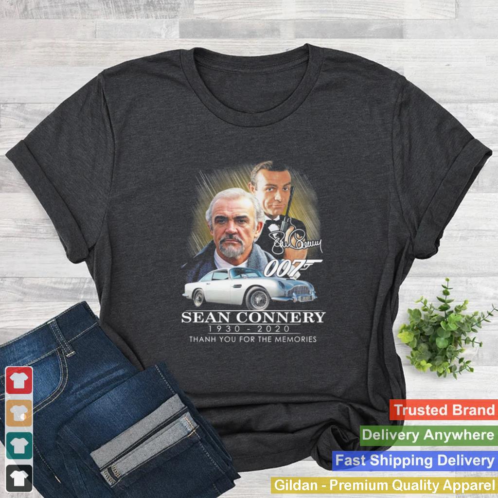 007 Sean Connery 1930 2020 thank you for the memories signatures shirt