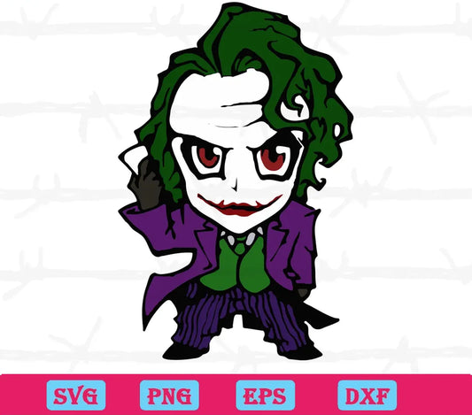 Chibi Joker Batman Digital File Svg For Diy Project