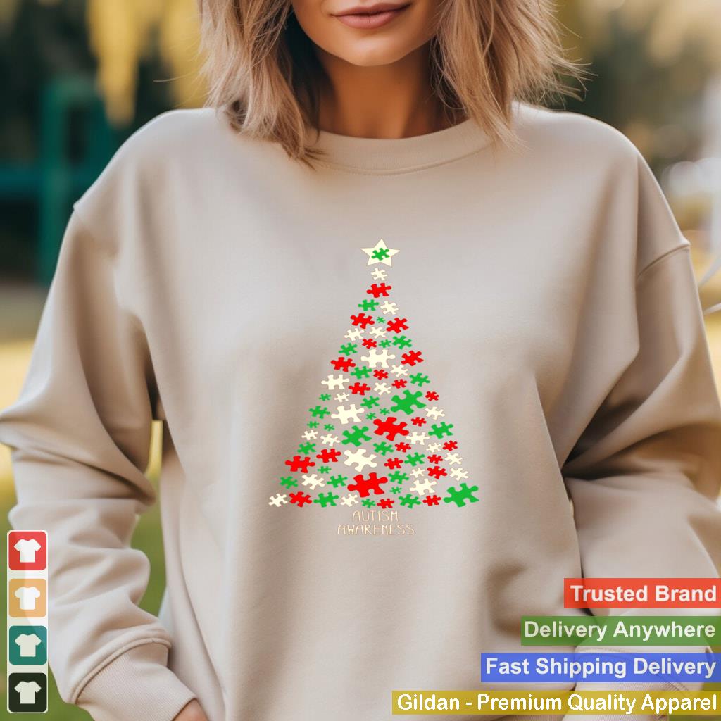 Autism tree christmas shirt