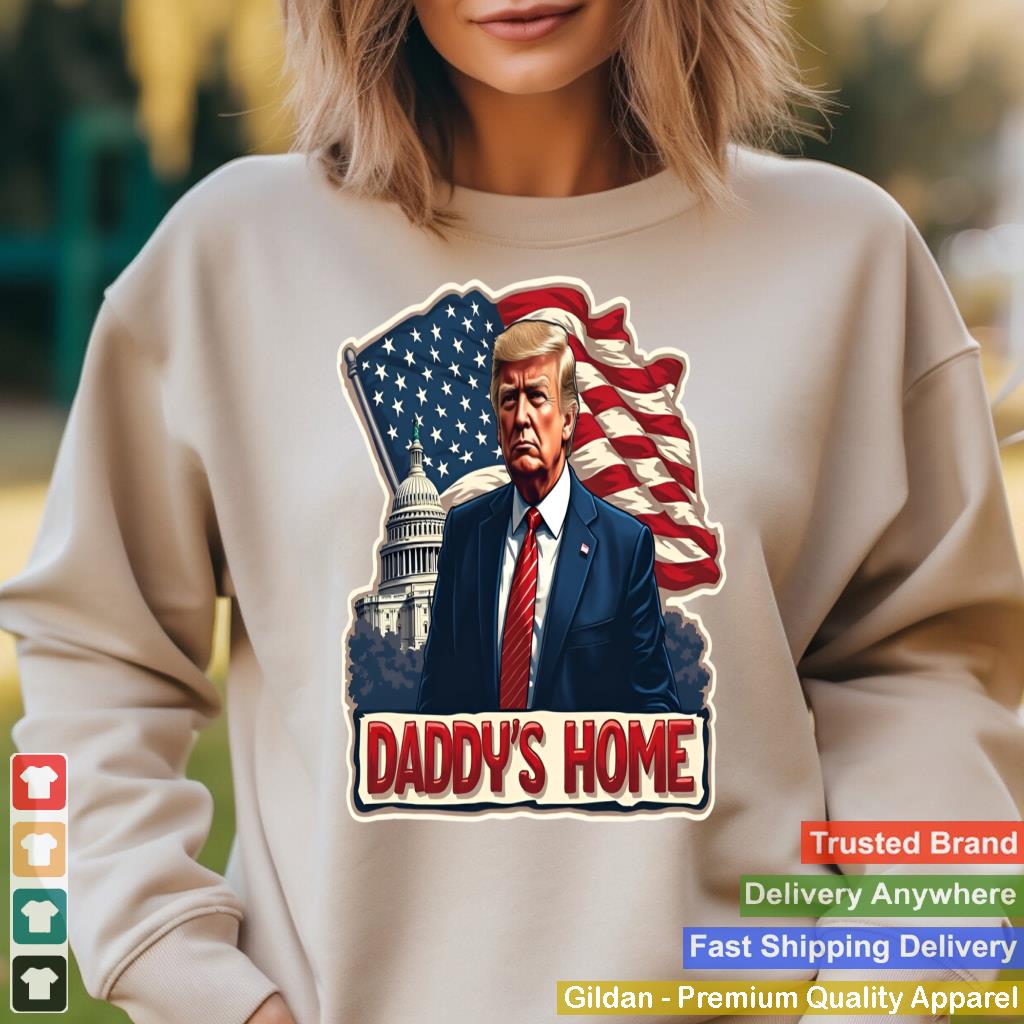 Trump Daddys Home White House USA American Flag Vintage_8