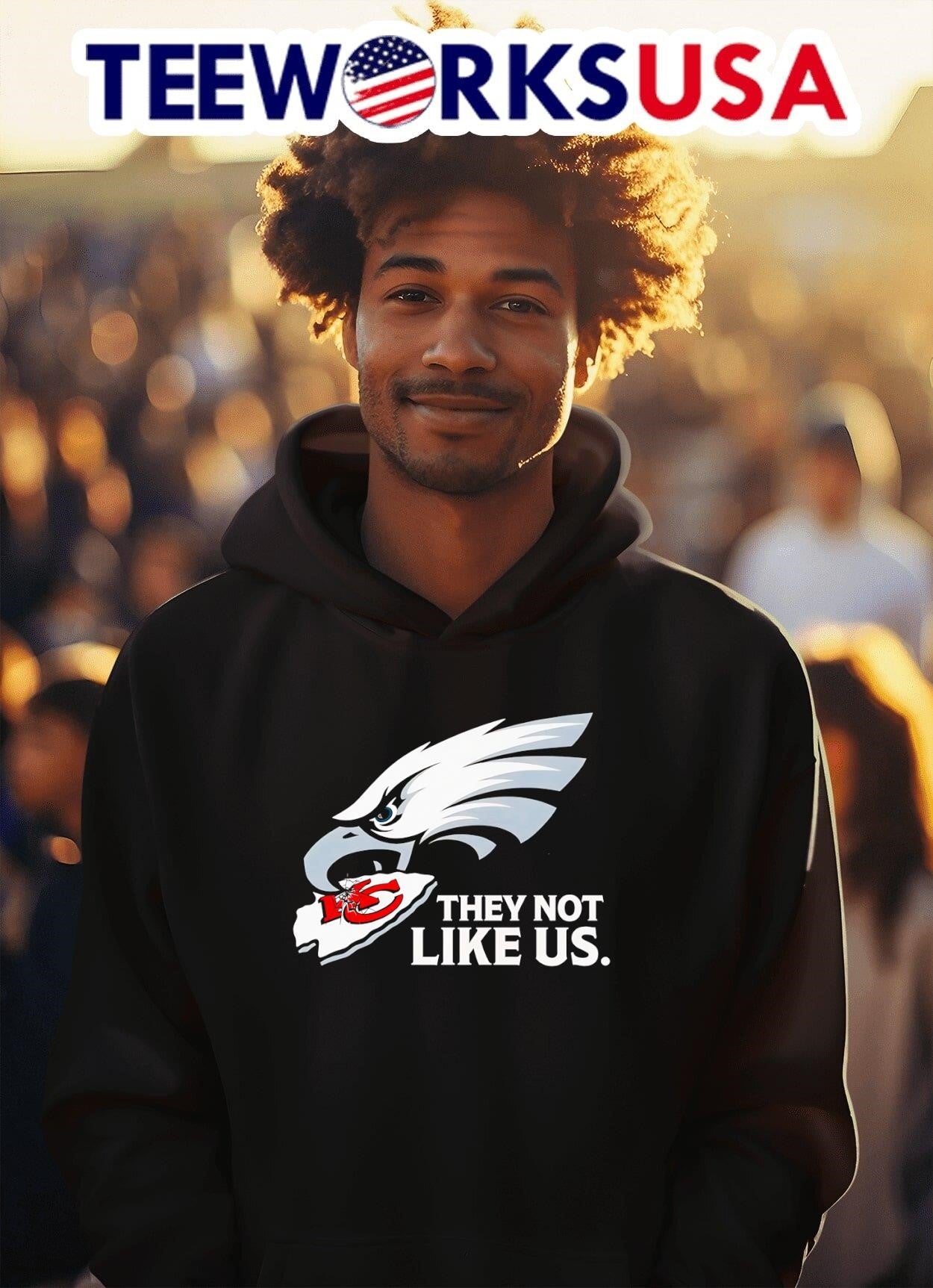 They not like us Philadelphia Eagles eat Kansas City Chiefs shirt