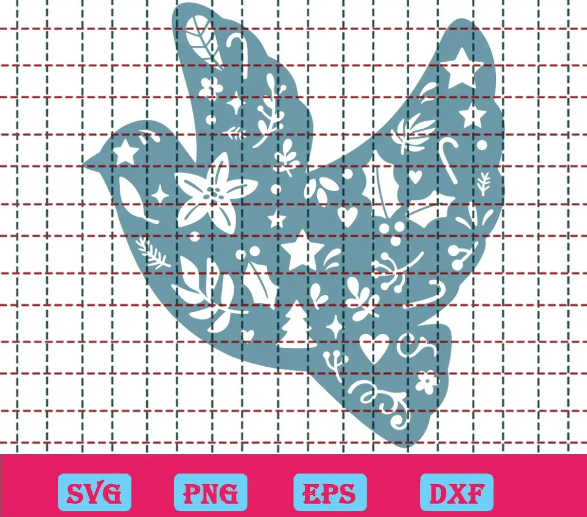 Free Christmas Dove Silhouette Svg