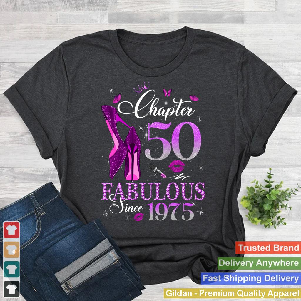 Womens Chapter 50 Fabulous Est 1975 50th B-day Queen Diamond