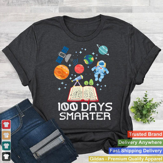 100 Days Smarter Space Astronaut 100th Day School Boys Kids