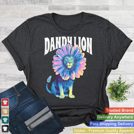 Dandelion Lion Face Cute Flower Pun Funny Graphic Dandy 2023