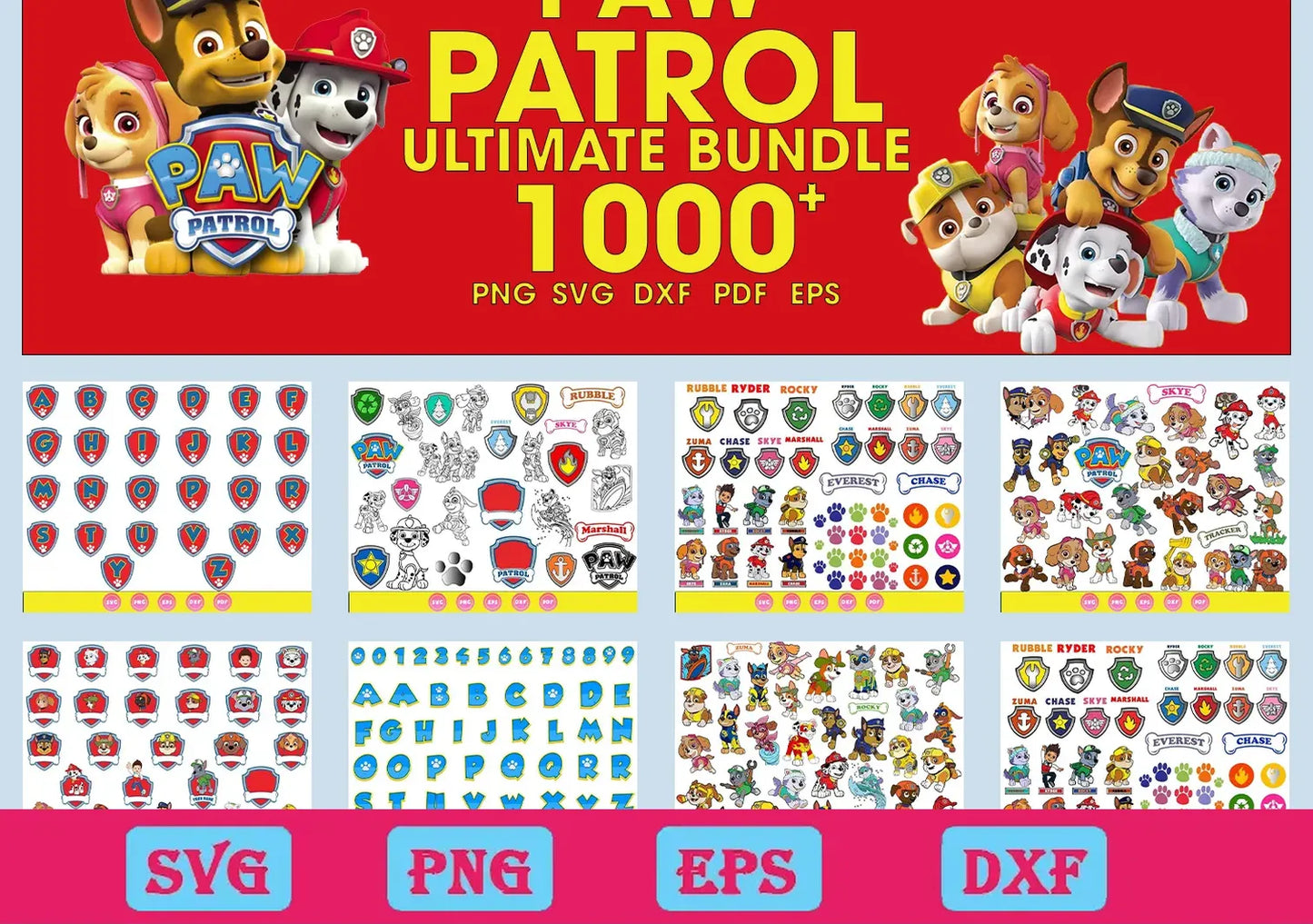 1000+ Paw Patrol Bundle Svg