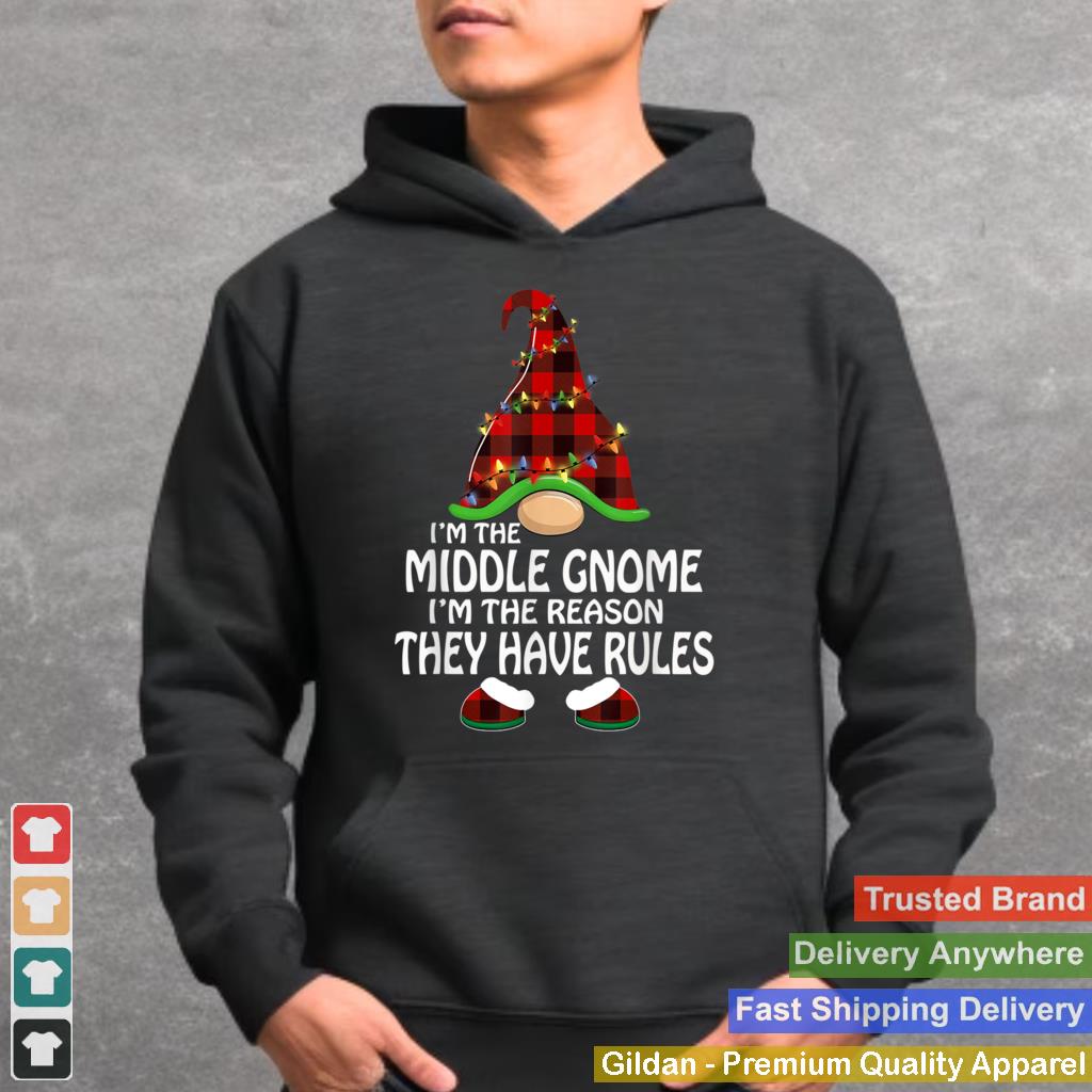 Im The Middle Gnome Family Matching Funny Christmas T Shirt