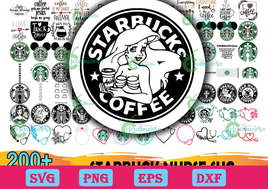 200+ Starbucks Nurse Svg Bundle