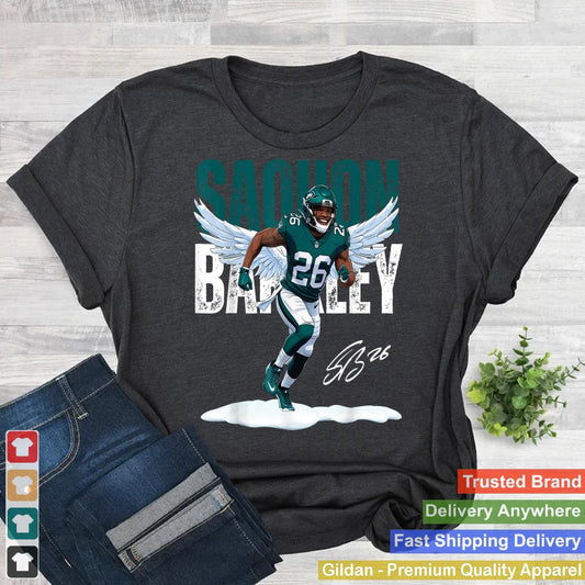 Saquon Eagles Vintage Barkley Design 90s Graphic Tee_3