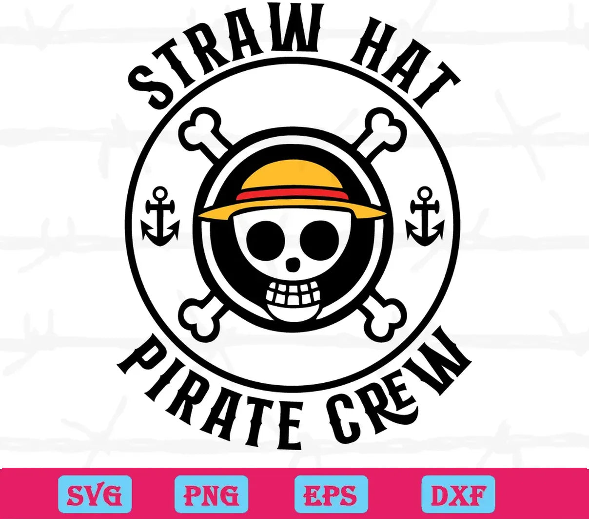 Straw Hat Pirate Crew One Piece Logo, Svg Clipart