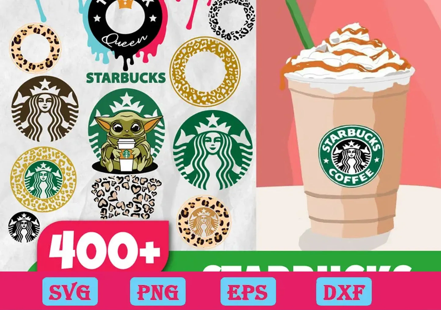 400+ Starbucks Full Wrap Bundle Svg