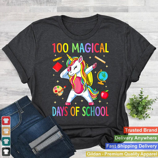 100th Day of School Unicorn 100 Magical Days Teacher Girls