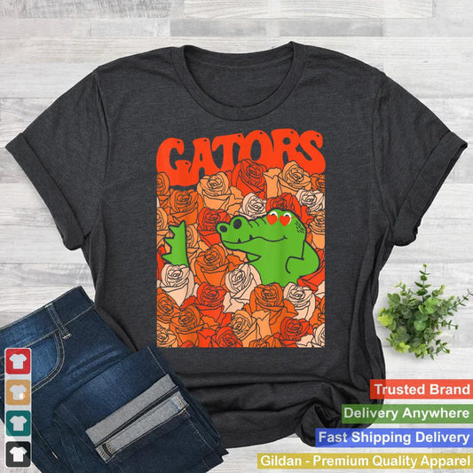 Valentines Gators Floral Back to School Spirit Women Men Kid