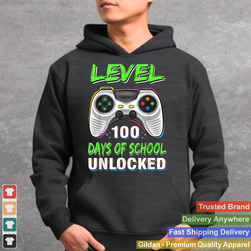 100th Day Of School Shirt Kids Video Games Boy Gift Gamer_1