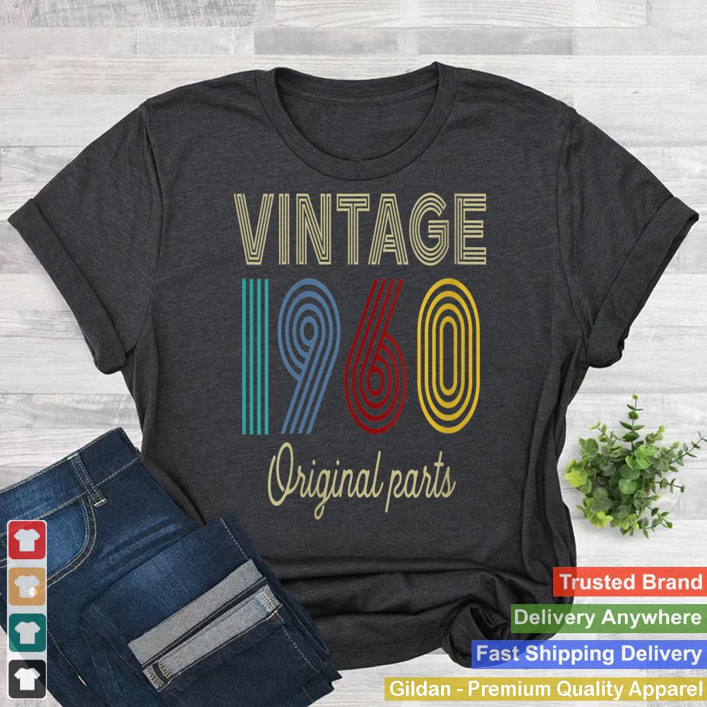 Womens Vintage 1960 Original Parts 60th Birthday V-Neck