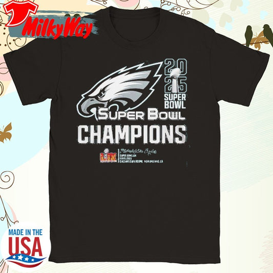 Official Eagles 2025 Super Bowl Champions 2x Super Bowl Champions Shirt