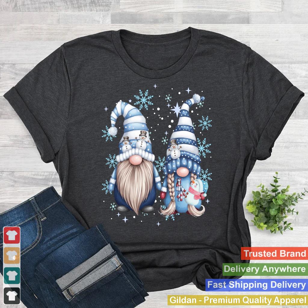 Funny Snowman Gnomes with Snowflakes Cute Winter