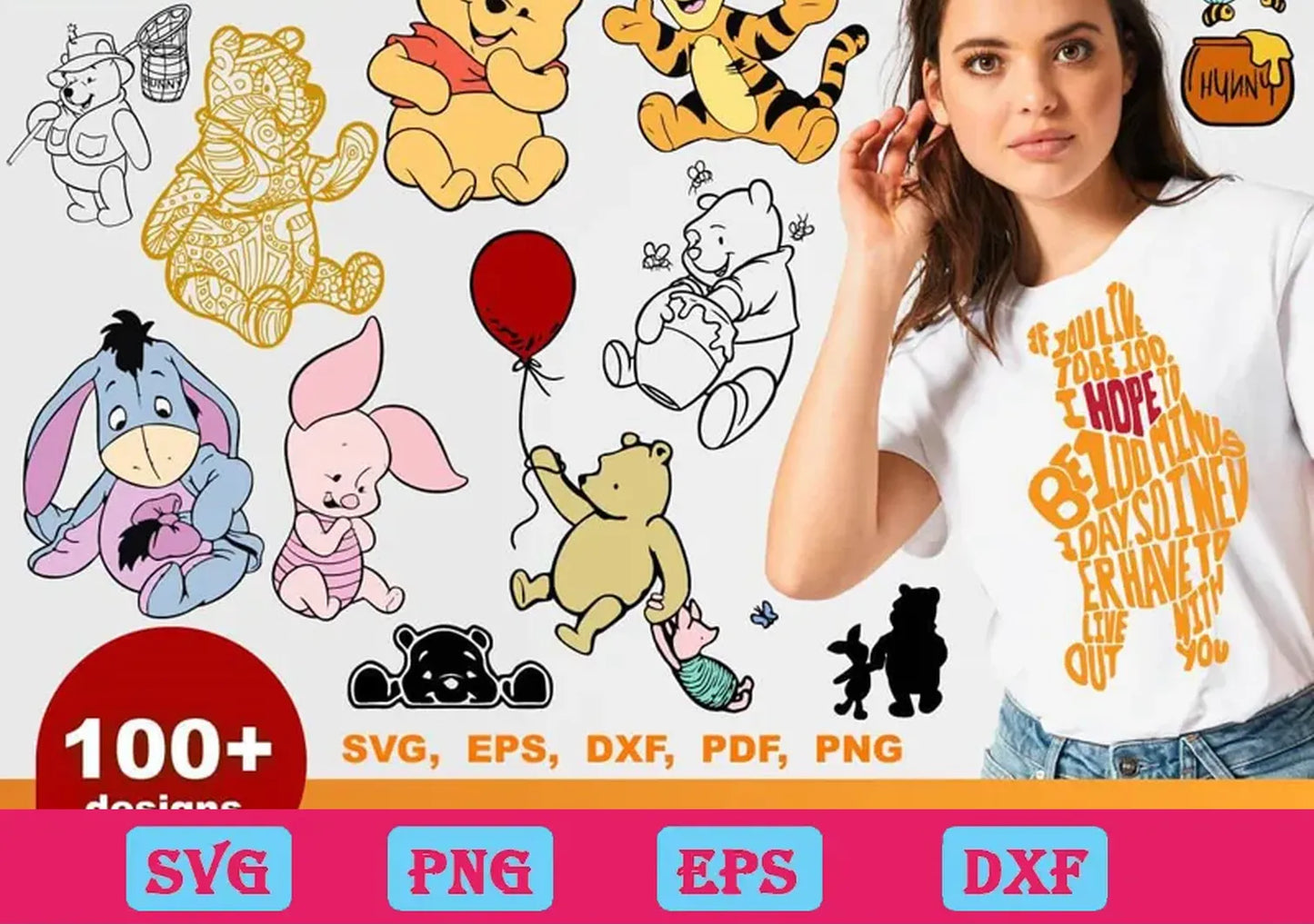 100+ Winnie The Pooh Bundle Svg