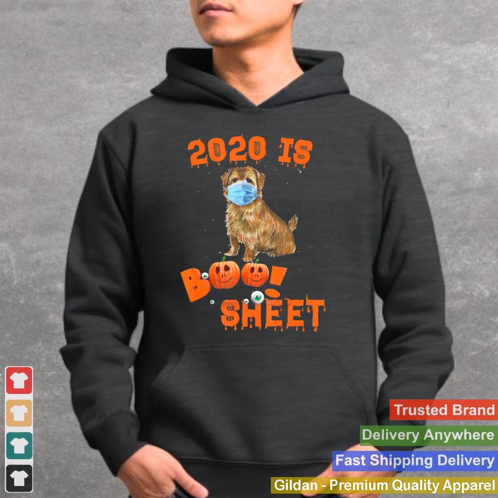 2020 Is Boo Sheet Halloween Norfolk Terrier Dog Wear Mask shirt