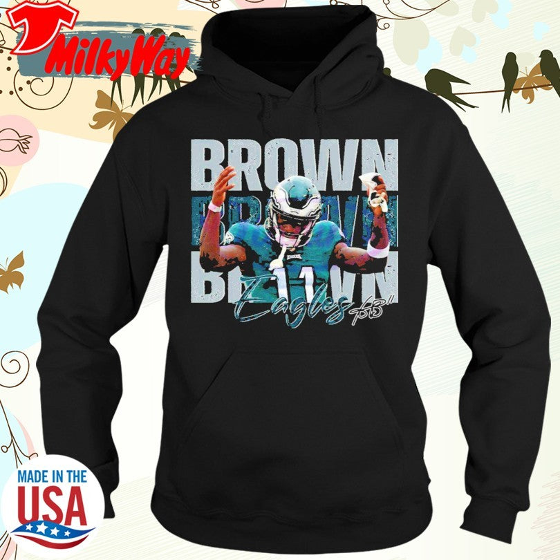 Official Eagles A J Brown 11 Football Players Super Bowl 2025 Shirt