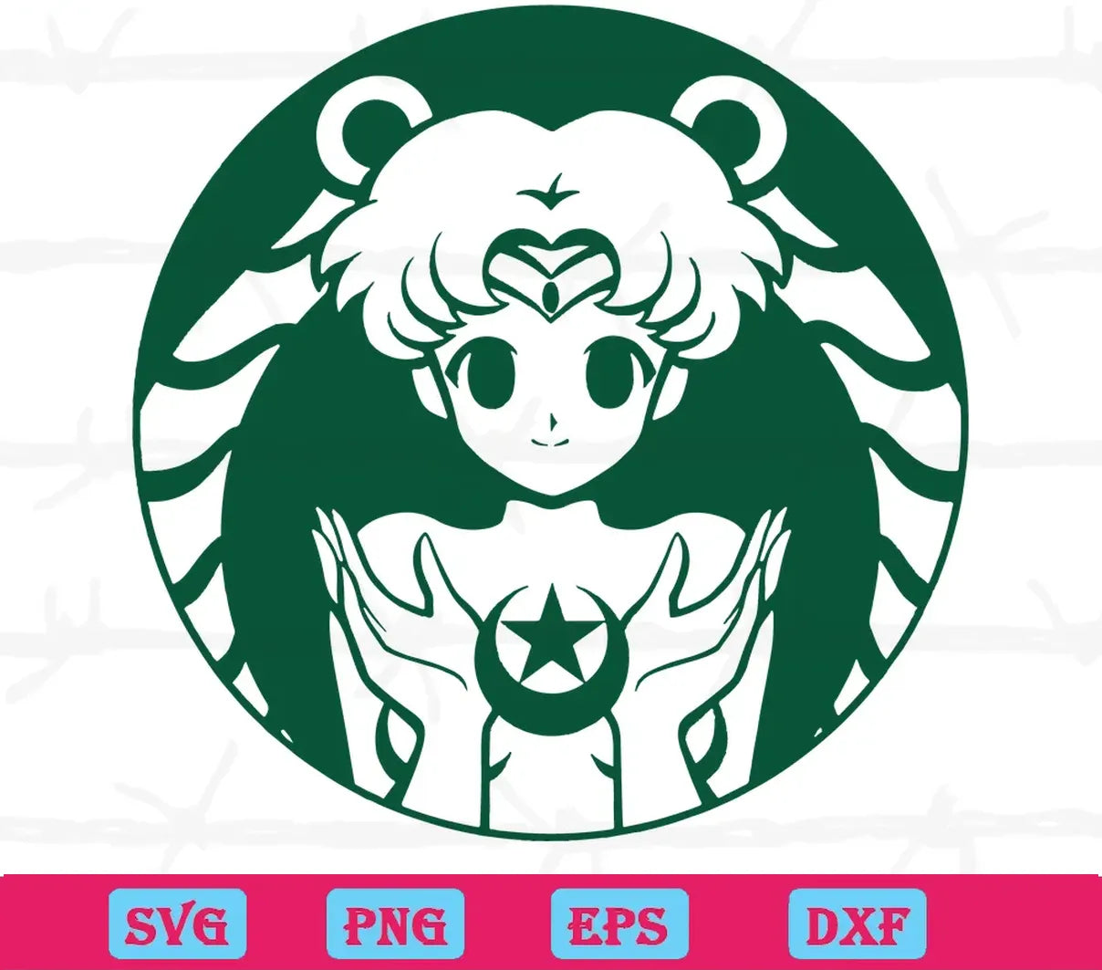 Sailor Moon Starbucks Logo, Downloadable Files