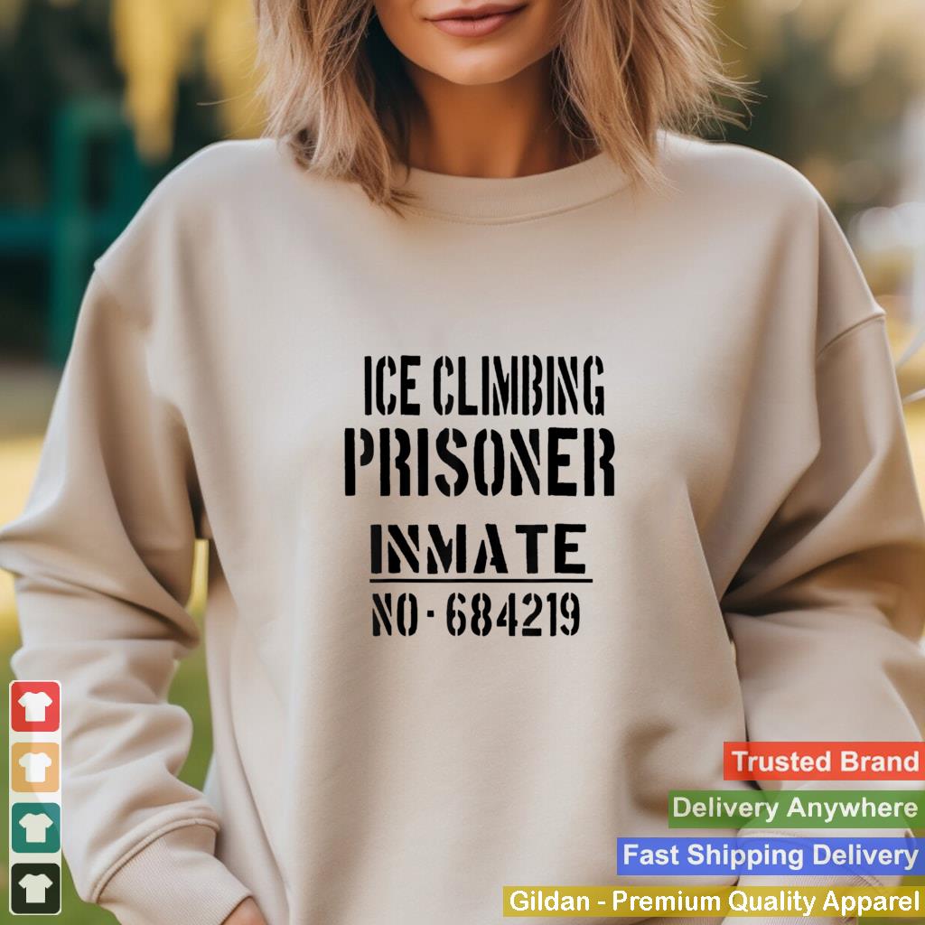 Ice Climbing Halloween Costume Funny Prisoner Jail Inmate T Shirt