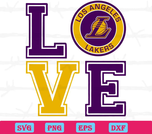 Love Los Angeles Lakers, Svg Designs