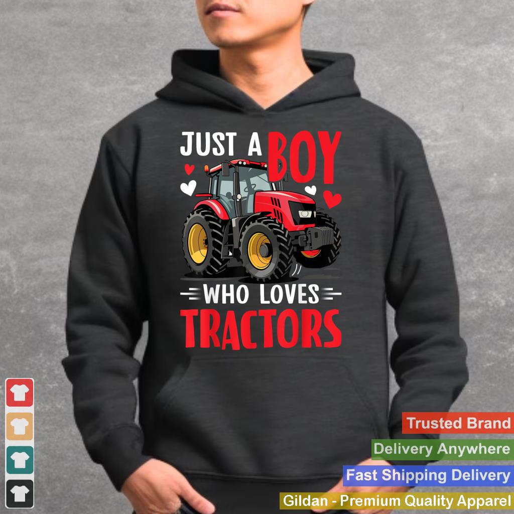 Just a Boy Who Loves Tractors Farming Farmer Kids Boys