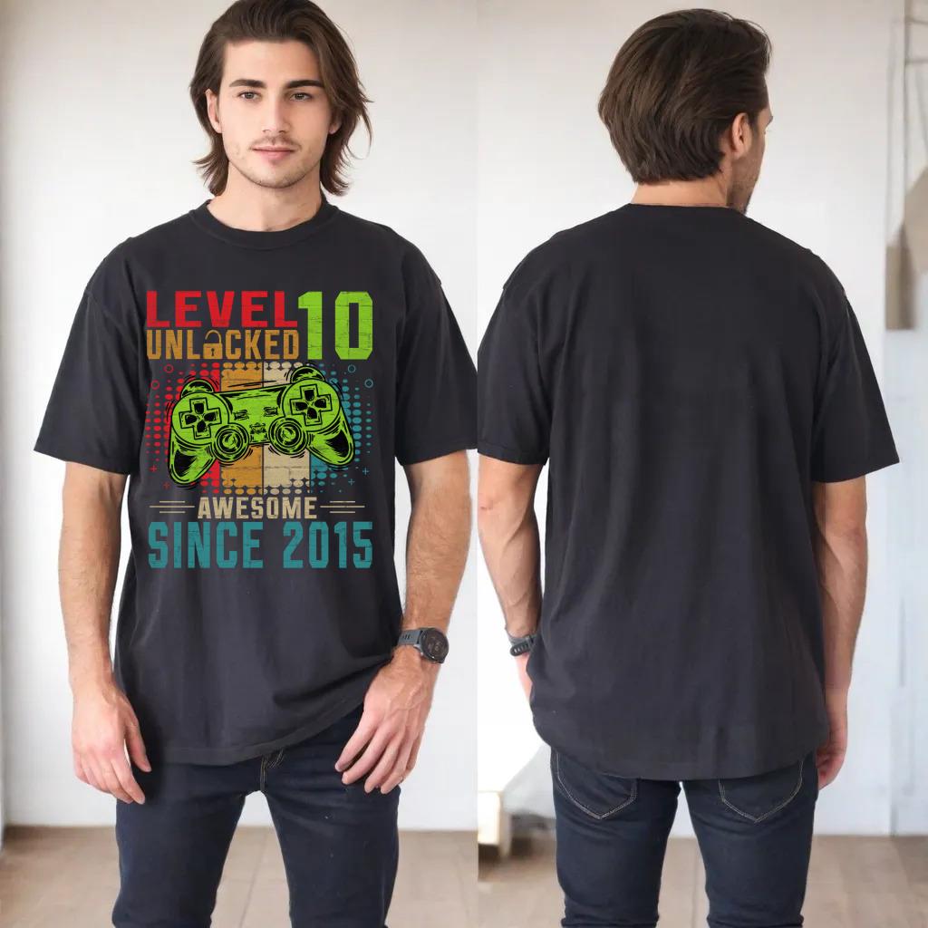 Level 10 Unlocked Awesome Since 2015 10th Birthday Gamer