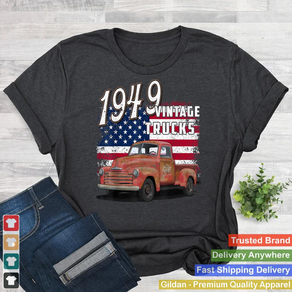 1949 49 Truck Classic Car 1940s VINTAGE American Flag