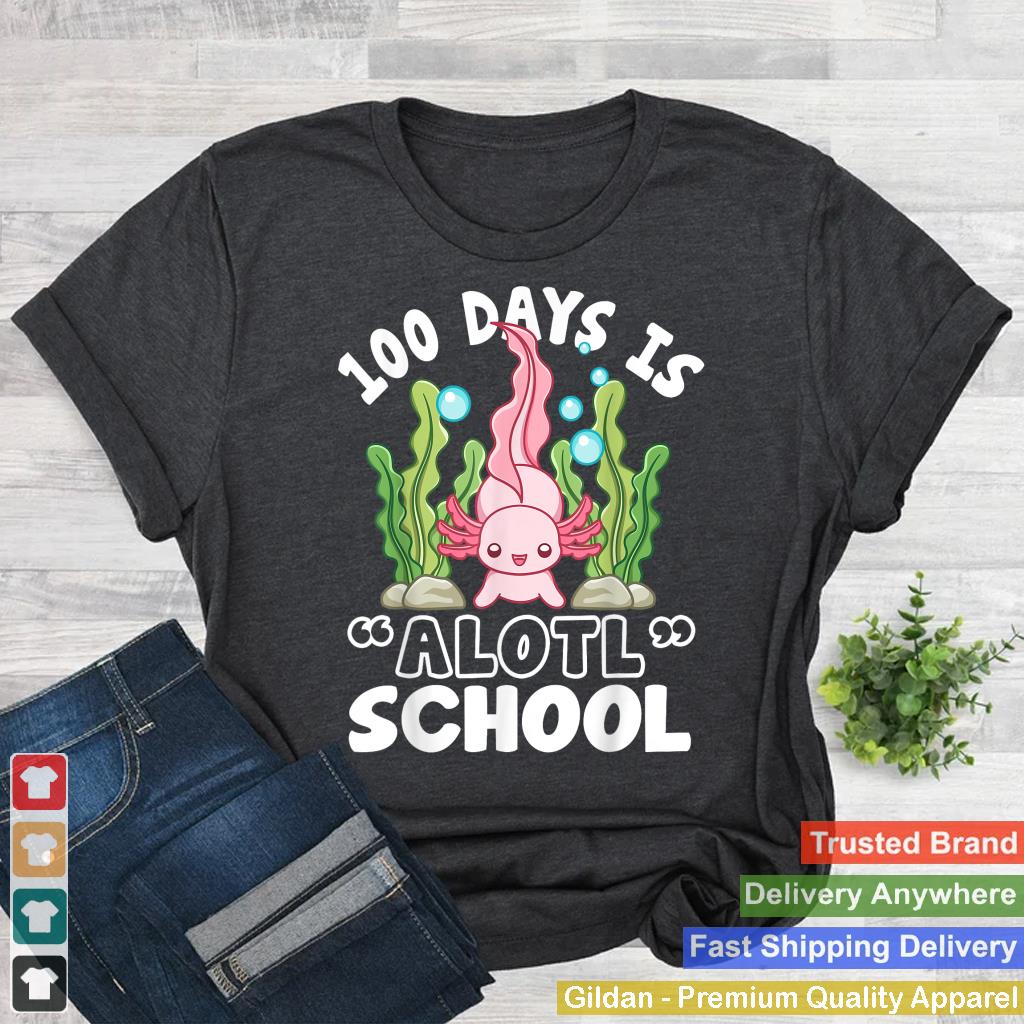 100th Day Of School 100 Days Is Alotl School Axolotl