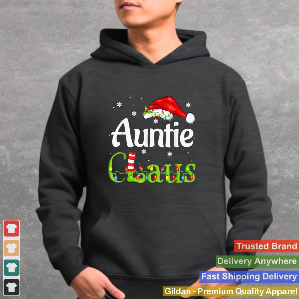 Auntie Claus Shirt Christmas Pajama Family Matching Xmas T Shirt 3