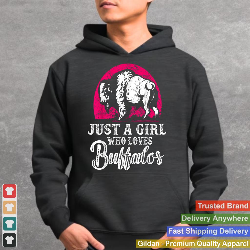 Just A Girl Who Loves Buffalos T-Shirt Cute Buffaloes Gift