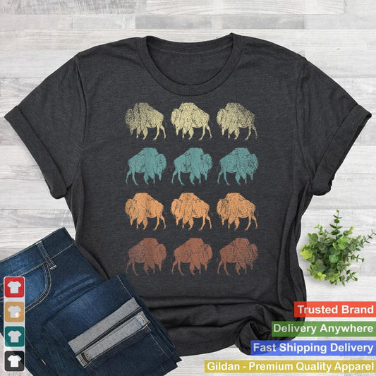 Retro American Bison Animal Lover Buffalo_1