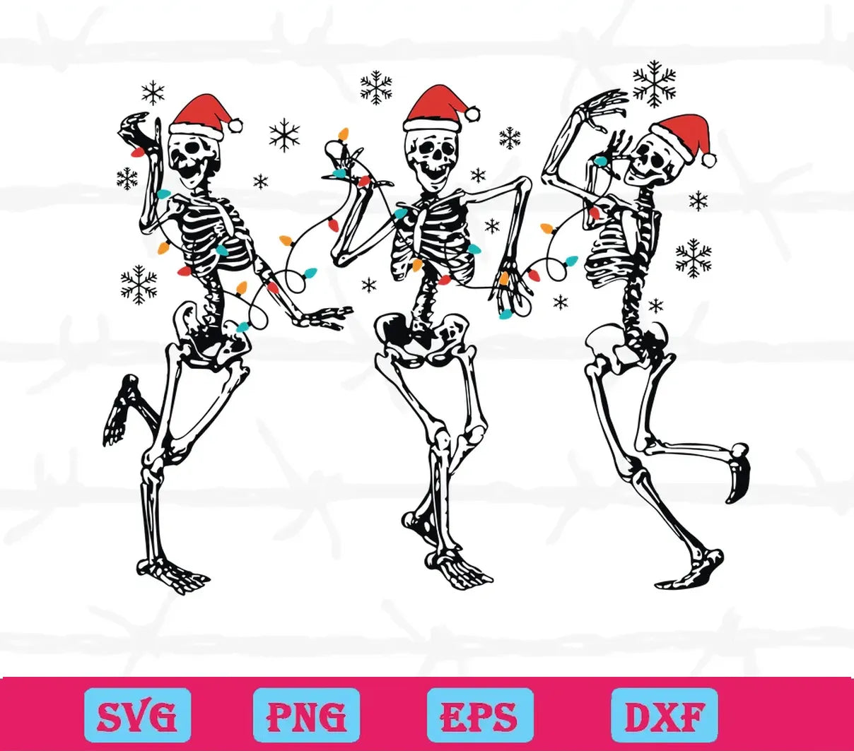 Christmas Dancing Skeleton Santa Hat, Svg Files For Crafting And Diy Projects