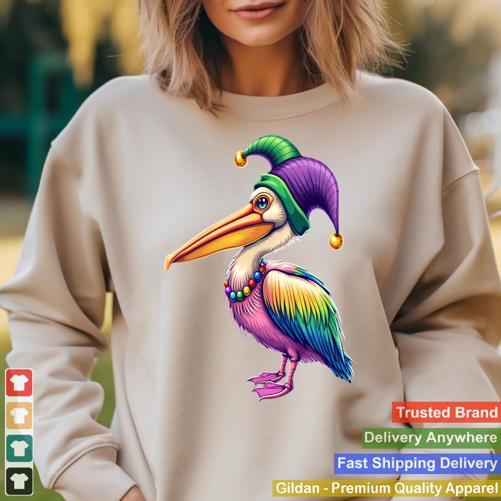 Mardi Gras Pelican Louisiana Parade Animal Lover Mens Womens