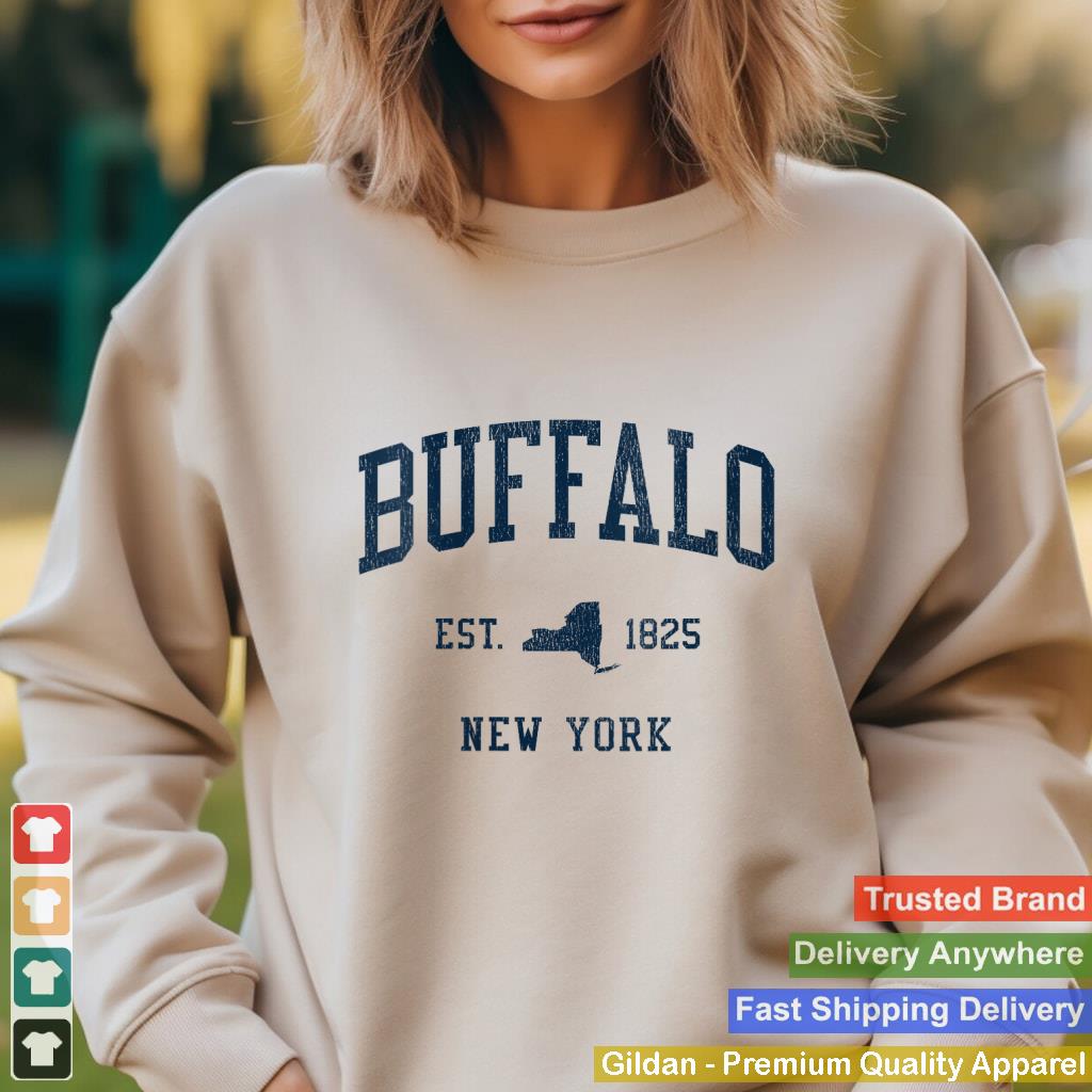 Womens Buffalo NY Vintage Athletic Sports JSN1 V-Neck