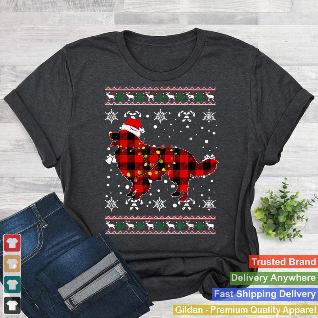 Christmas Shirt Golden Retriever Lover Gift Buffalo Plaid_2