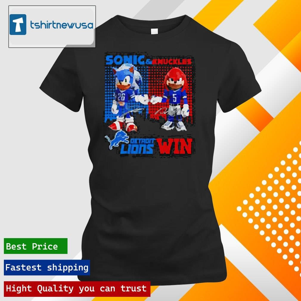 Top Detroit Lions win Gibbs and Monty signature 2024 T Shirt