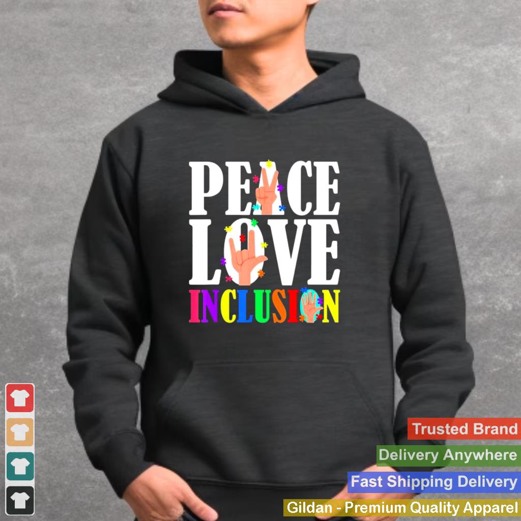 Autism Awareness Autistic Son Peace Love Inclusion T Shirt