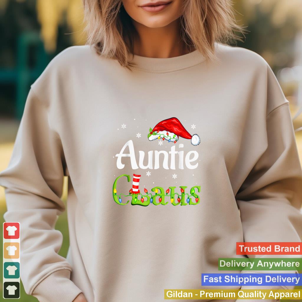 Auntie Claus Shirt Christmas Pajama Family Matching Xmas T Shirt 3