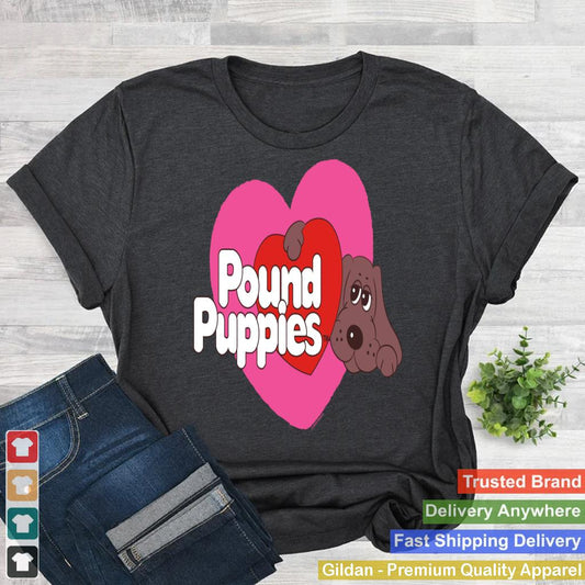 Pound Puppies Valentine's Day Cute Dog Heart Shape Big Logo