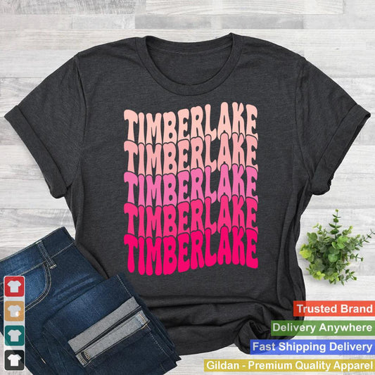 Personalised Name Timberlake I Love Timberlake 80's Groovy