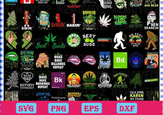 1000 files Bundle Cannabis png