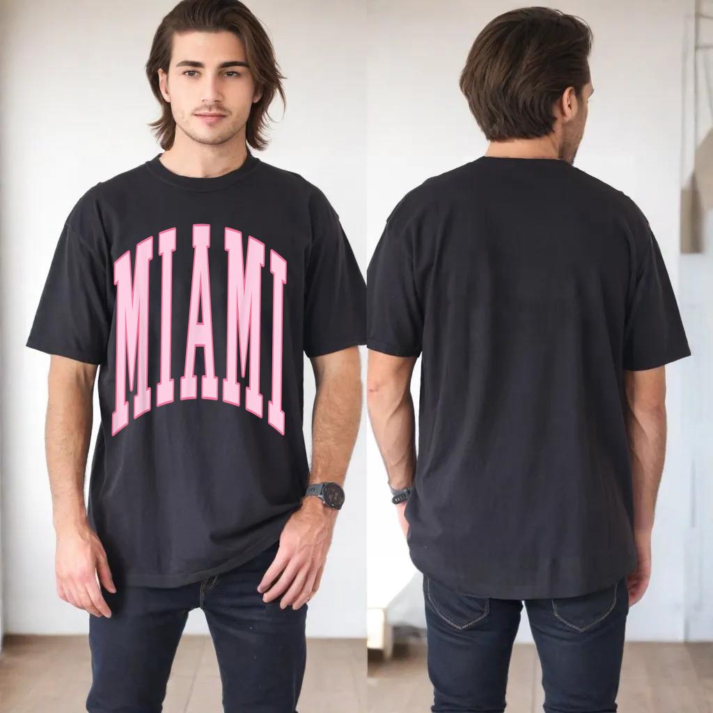 Miami Vintage Preppy Varsity Pink Sports