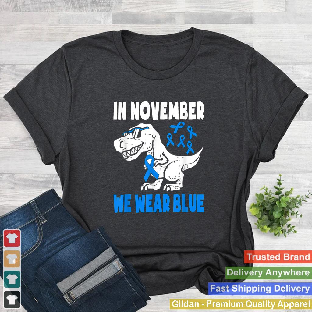 In November We Wear Blue Diabetes Awareness Toddler Kids T Shirt 3