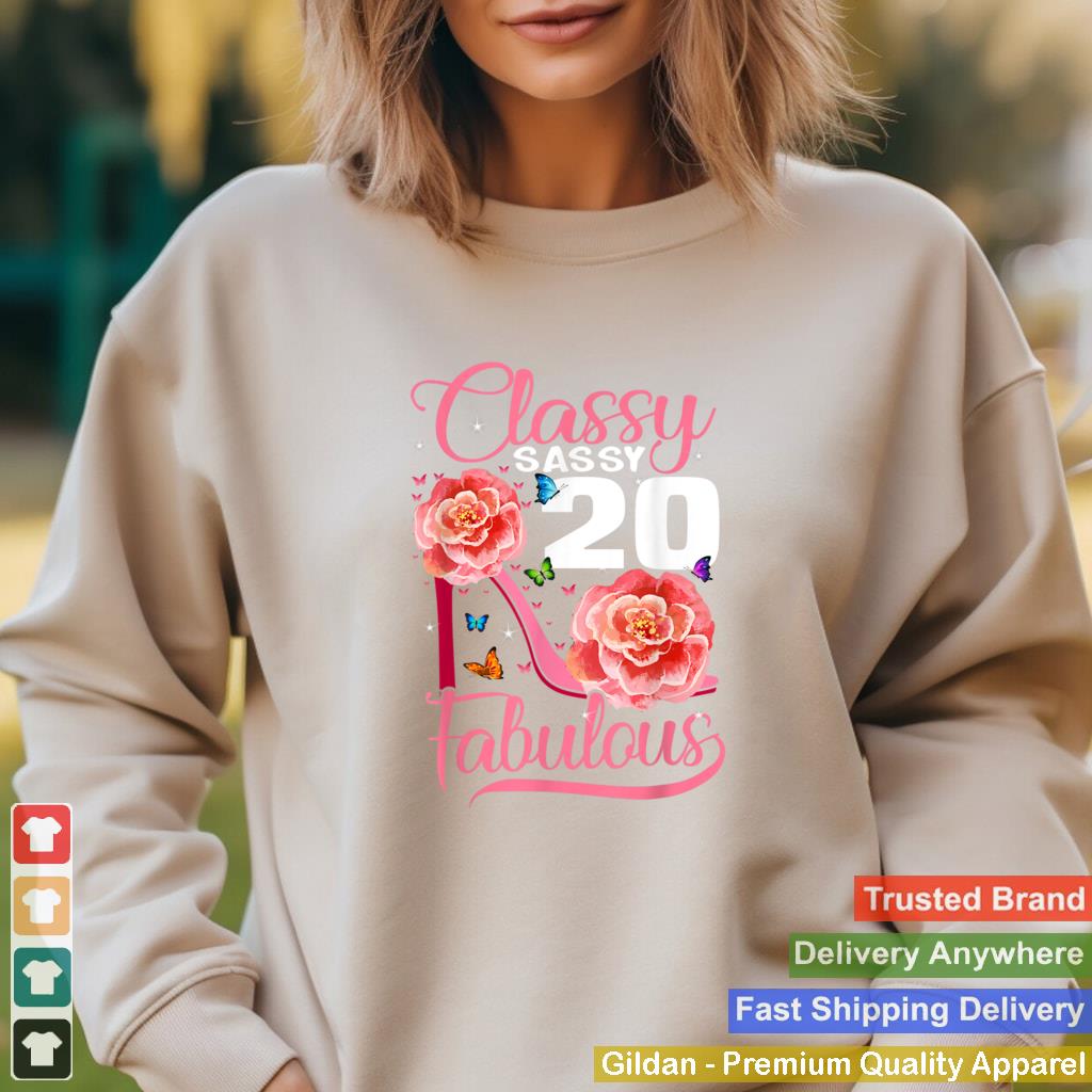 20 Years Old Gifts Sassy Classy 20 and Fabulous Birthday T Shirt