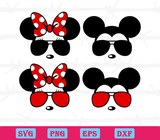 Mickey Mouse With Sunglasses Svg